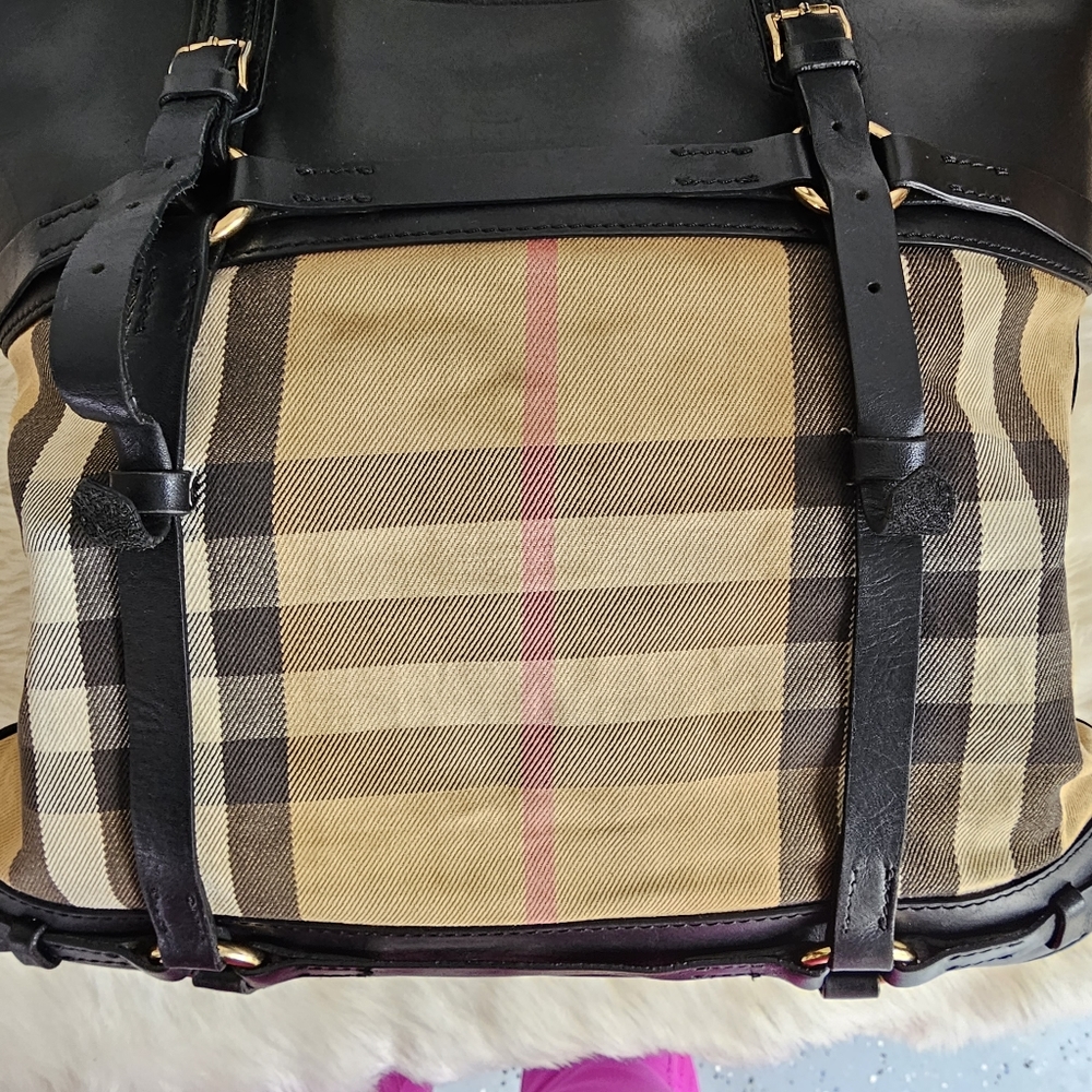BURBERRY House Check Bridle CalfskinTote Bag - Picture 10 of 10